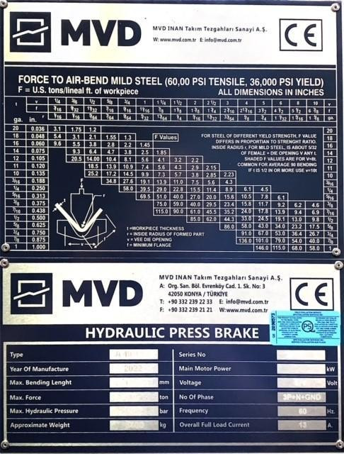 PRESSE PLIEUSE MVD A40-1250 CNC PRESSE-BRAKE in Other Business & Industrial - Image 3