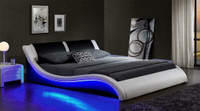 NEW MODERN DESIGN LED BED FRAME S SHAPE 11781