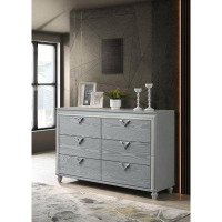 Hokku Designs Veronica 6-drawer Bedroom Dresser Light Silver