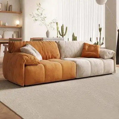 Jenni Dwelstone 94.49" Picture colour 100% Polyester Modular Sofa cushion couch