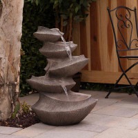 Loon Peak Loon Peak Corporation Cascading Outdoor Fountain With Led Lights, 31" High