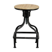 Williston Forge Vintage Metal Frame Swivel Counter Bar Stool With Round Seat