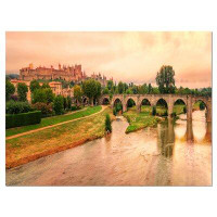 Design Art Cite de Carcassonne Panorama - Wrapped Canvas Photograph Print