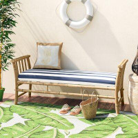 Bay Isle Home™ Bamboo Daybed Lounger Bench Sofa Chair Loveseat For Outdoor Indoor Patio Garden With Mattress