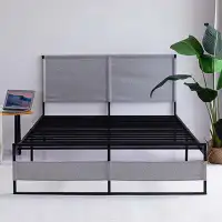 Latitude Run® Metal Bed Frame With Headboard And Footboard