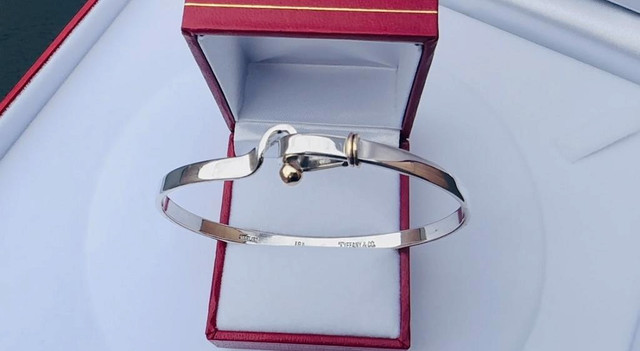 #443 - Sterling &amp; 18kt Bangle, Marked: “TIFFANY &amp; CO,”. 7” Length in Jewellery & Watches