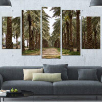 Design Art 'Date Palm Plantation' 5 Piece Photographic Print on Wrapped Canvas Set
