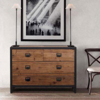 Loon Peak 47.24”Brown Standard Solid Wood Foyer Cabinet