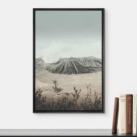 SIGNLEADER Loon Peak Framed Canvas Print Wall Art Desert Mountain Landscape With Plants Nature Wilderness Photography Mo