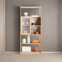 RARLON Solid wood bookshelf modern simple display cabinet Nordic bookcase shelf