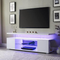 Ivy Bronx Tv Stand, Led Gaming Entertainment Center, Media Storage Console Table