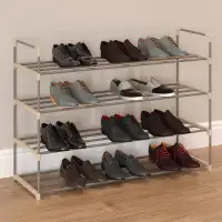 Rebrilliant Free Standing Shoe Racks, 4-Tier Shoe Organizer Shelves with Space for 48 Pairs