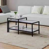Ivy Bronx Modern Nesting Coffee Table Square  Rectangle