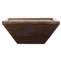 Lipoton Square Shape Acacia Wood Coffee Table with Trapezoid Base
