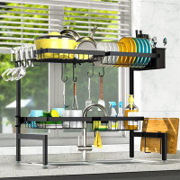 YITAHOME Over Sink Dish Drying Rack2-Tier Large Sink Rack For Kitchen, Extensible And Adjustable, Saving Kitchen Space
