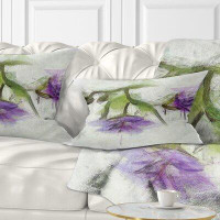 East Urban Home Floral Bunch of Flowers Watercolor Lumbar Pillow