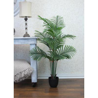 Primrue 50" Palm Tree in 6.5" Plastic Pot (9 Leaf)"