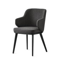 Calligaris Foyer Upholstered Armchair with Wooden Base