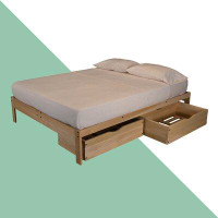 Gracie Oaks Solid Wood Storage Platform Bed