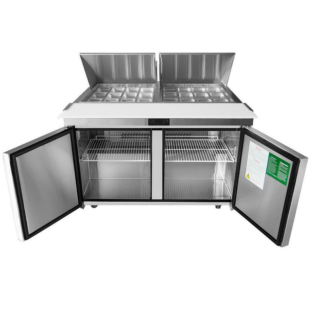 Atosa MSF8308GR 72 Inch Mega Top Refrigerated Sandwich / Salad Prep Table Stainless steel exterior &amp; interior in Other Business & Industrial in Ontario - Image 2