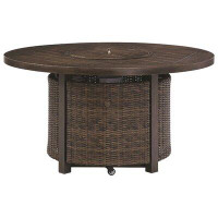 Bayou Breeze Time Wicker Propane/Natural Gas Fire Pit Table