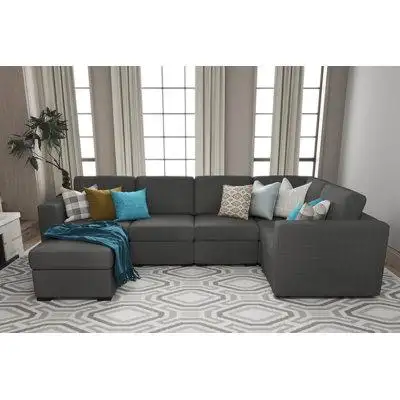 Ebern Designs Maclaren 6 - Piece Upholstered Sectional Sofa