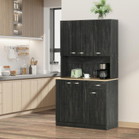 Kitchen Cabinet 39.8" x 15.4" x 70.9" Black