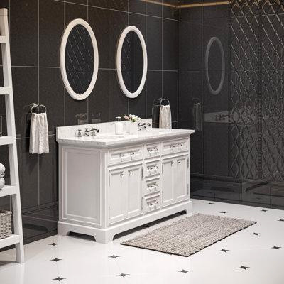Three Posts Ensemble de meuble-lavabo double 60 po avec miroir Three Posts ™ Goyette in Home Décor & Accents in Québec