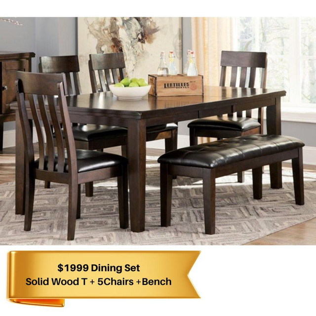Dining Set with Bench On Sale !! in Dining Tables & Sets in Toronto (GTA)