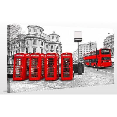 Picture Perfect International 'London Red Bus' Photographic Print on Wrapped Canvas in Arts & Collectibles