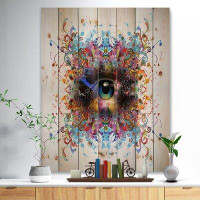 Design Art Magic Eye with Flowers - Graphic Art Print