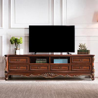 LORENZO American country retro TV cabinet living room simple hand-painted European style