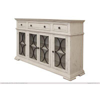 Laurel Foundry Modern Farmhouse Jeterson Console W/4 Glass Doors & 3 Drawers
