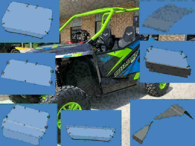 Windshield Arctic Cat Wildcat Trail / Sport Back Window Dust Panel, Roof, Fenders at 30-50% off OEM in ATV Parts, Trailers & Accessories