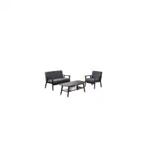 Corrigan Studio Maricsa Espresso Coffee Table Loveseat Chair set