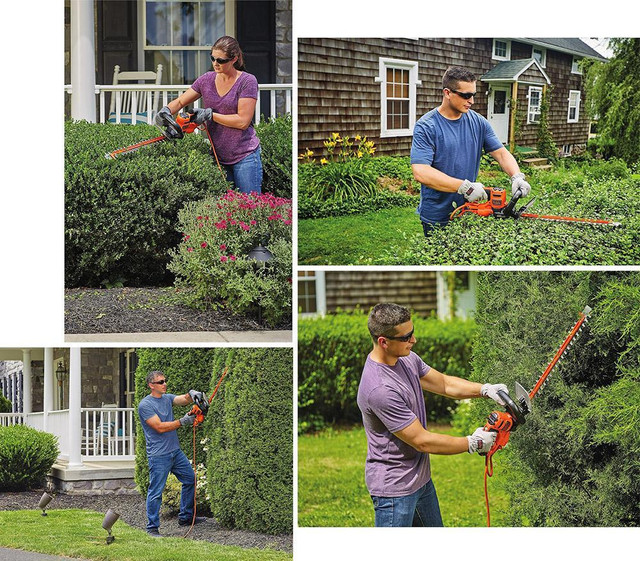 Trim hedges more efficiently! Black+Decker 22 Electric Hedge Trimmer With Sawblade in Outdoor Tools & Storage - Image 4