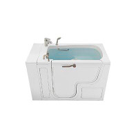 Ella Walk In Baths 30X52 Transfer Soaking W/ Heated Seat Acrylic Walk-In Tub, Fast Fill Faucet, Left 2" Dual Drain