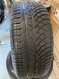 FOUR LIKE NEW 245 / 45 R18 MICHELIN ALPIN PA4 WINTER ICE AND SNOW TIRES -- SALE