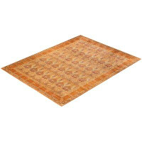 Isabelline Arts & Crafts, One-Of-A-Kind Hand-Knotted Area Rug  - Brown, 9' 10" X 12' 10"