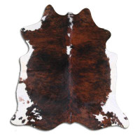 Foundry Select Hoffratobit NATURAL HAIR ON Cowhide Rug  EXOTIC WHITE BELLY BACKBONE