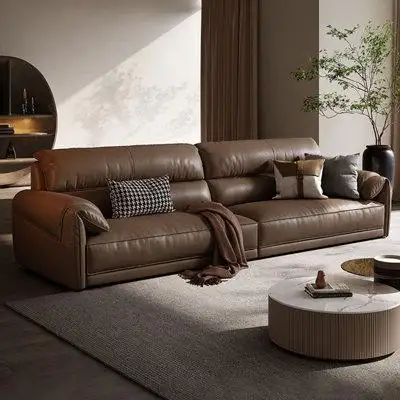 Jenni Dwelstone Genuine Leather Modular Sofa cushion couch
