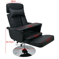 Black Facial Beauty Bed Chair Rotatable Massage Spa Salon Chair Air Pressure Lift 90-175 Degrees Back Adjustable 300101