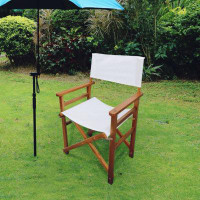 Inbox Zero Folding Chair Wooden Director Chair Canvas Folding Chair