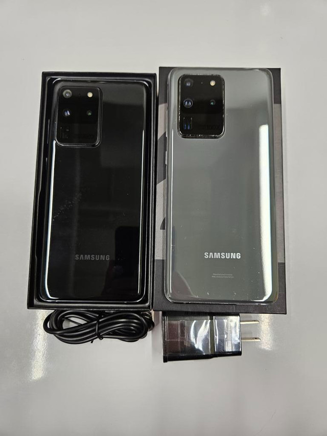 Samsung Galaxy S20 Ultra  UNLOCKED New Condition with 1 Year Warranty Includes All Accessories CANADIAN MODELS in Cell Phones in Calgary