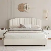 LQ Furniture LIFT UP DOUBLE SIZE BED GRAY VELVET