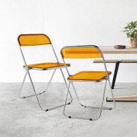 Ivy Bronx Modern Transparent Acrylic Folding Chair