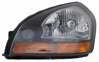 Head Lamp Driver Side Hyundai Tucson 2008-2009 Orange Reflector Black Bezel High Quality , HY2502165