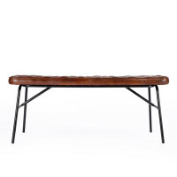 Williston Forge Jerious Faux Leather Bench