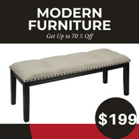 Bench with Solid Wood Legs on Sale !! Huge Sale !!
