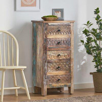 Bungalow Rose Handcrafted 5 Drawer Chest